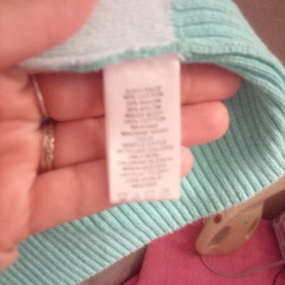 Source Unknown Green Cardigan Sweater Ribbed Knit